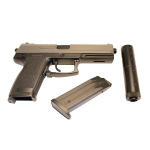M23  Double Eagle Airsoft Spring Pistol With Supressor - Image 3