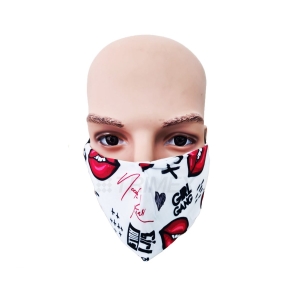 Textile Face Mask with Girl Gang Skull Print