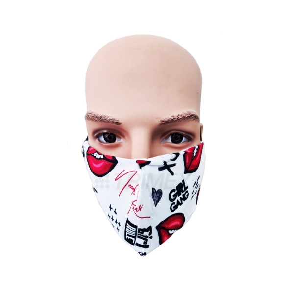 Textile Face Mask with Girl Gang Skull Print