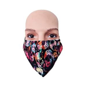 Multi Skull Print Textile Face Mask