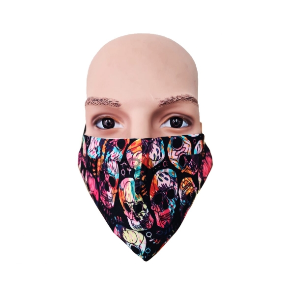 Multi Skull Print Textile Face Mask
