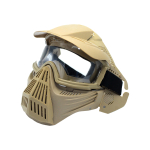 Pro Airsoft Mask Clear Tan - Image 1