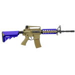Bulldog M4PG RIS Airsoft Gun Blue and Tan - Image 2