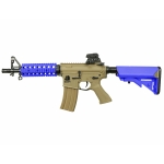 Bulldog M4PI RIS CQB Airsoft Gun Blue and Tan - Image 1