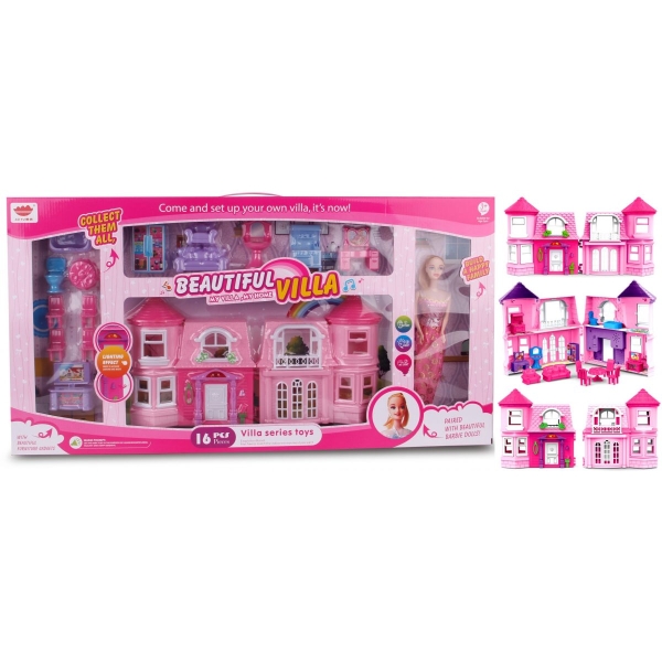 AY9003A DOLL VILLA PLAY SET WITH MUSIC AND LIGHT