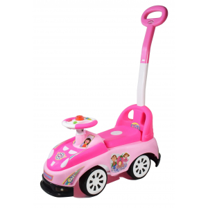 JR903D2 PINK PUSH RIDE ON CAR WITH LIGHT AND MUSIC