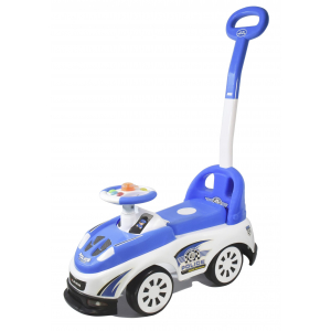 JR904B2 BLUE PUSH RIDE ON CAR WITH LIGHT AND MUSI