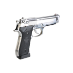 KL M92 Co2 Polished Chrome Blowback Air Pistol with hard case - Image 3