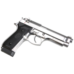 KL M92 Co2 Polished Chrome Blowback Air Pistol with hard case - Image 5