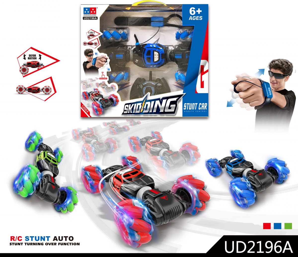 UD2196A RADIO CONTROL HAND MOTION STUNT CAR Trimex Wholesale UK