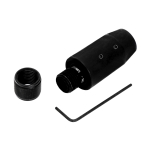 10J1-AL10 Airgun Silencer Adaptor 16mm HW Black Anodized Alloy - Image 1
