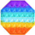 OCTAGON RAINBOW BUBBLE POPPING SENSORY DE-STRESS TOY