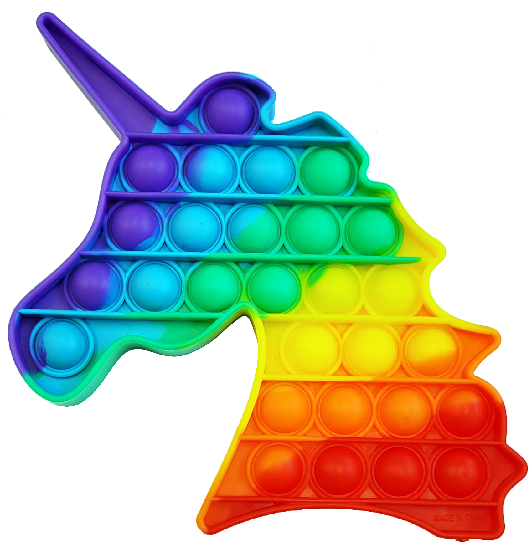 Unicorn Rainbow BUBBLE POPPING SENSORY DE-STRESS TOY - Trimex Wholesale UK