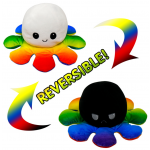 MU01 20CM MULTICOLOUR REVERSIBLE OCTOPUS MOODEES TOY - Image 2
