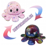 MU01 20CM MULTICOLOUR REVERSIBLE OCTOPUS MOODEES TOY - Image 4