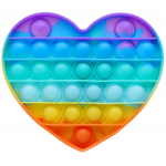 Heart Rainbow BUBBLE POPPING SENSORY DE-STRESS TOY - Image 1