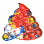 POOP MULTICOLOUR BUBBLE POPPING SENSORY DE-STRESS TOY SWIRL - Image 1