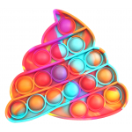 POOP MULTICOLOUR BUBBLE POPPING SENSORY DE-STRESS TOY MULTICOLOUR - Image 1