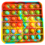 Square Mutlicolour BUBBLE POPPING SENSORY DE-STRESS TOY - Image 1