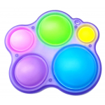 RAINBOW BUBBLE POPPING SIMPLE DIMPLE FIDGET SENSORY TOY - Image 1