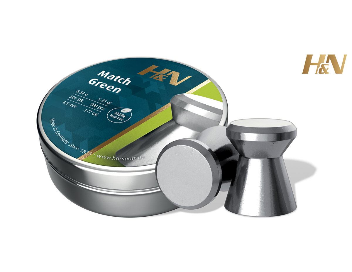 H&N Match Green .177 500ct Pellets Trimex Wholesale UK