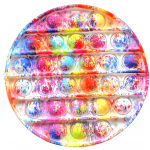 Circle Rainbow Doted Print BUBBLE POPPING SENSORY DE-STRESS TOY - Image 1