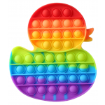 18CM DUCK Rainbow BUBBLE POPPING SENSORY DE-STRESS TOY - Image 1