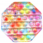 Hexagon Rainbow Doted Print BUBBLE POPPING SENSORY DE-STRESS TOY - Image 1