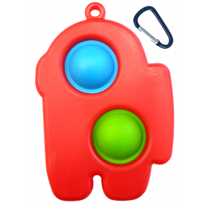 BUBBLE POPPING KEYRING FIDGET SENSORY TOY ASTRONAUGHT