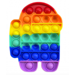 SPACEMAN RAINBOW BUBBLE POPPING DE-STRESS TOY - Image 1