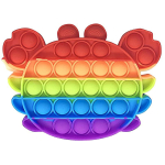 CRAB RAINBOW BUBBLE POPPING DE-STRESS TOY - Image 1