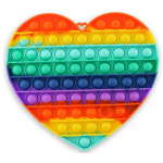20CM HEART RAINBOW BUBBLE POPPING DE-STRESS TOY - Image 1