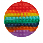 20CM CIRCLE RAINBOW BUBBLE POPPING DE-STRESS TOY - Image 1