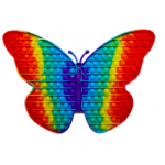 40CM BUTTERFLY RAINBOW BUBBLE POPPING DE-STRESS TOY - Image 1