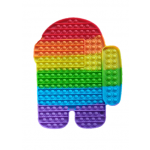 40CM SPACEMAN RAINBOW BUBBLE POPPING DE-STRESS TOY - Image 1