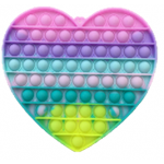20CM HEART MACRON BUBBLE POOPING SENSORY DE-STRESS TOY - Image 1