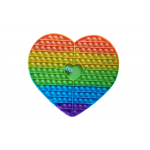 30CM HEART BOARD RAINBOW BUBBLE POPPING DE-STRESS TOY - Image 1