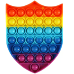SHIELD RAINBOW BUBBLE POPPING DE-STRESS TOY - Image 1