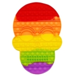 SKULL RAINBOW BUBBLE POPPING DE-STRESS TOY - Image 1