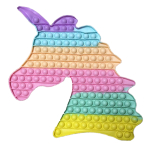 40CM UNICORN MACRON BUBBLE POPPING SENSORY DE-STRESS TOY - Image 1