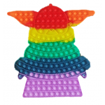 30CM ALIEN RAINBOW BUBBLE POPPING SENSORY DE-STRESS TOY - Image 1