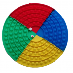 30CM CIRCLE RAINBOW DICE BUBBLE POPPING DE-STRESS TOY - Image 1