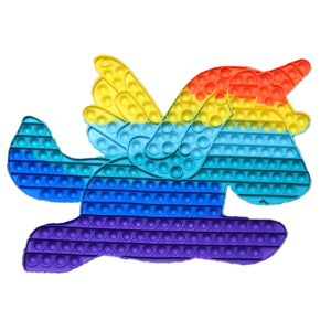 50CM PONY RAINBOW BUBBLE POPPING DE-STRESS TOY