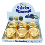 HX108-15 PACK OF 6  63MM LEAF METAL TOBACCO GRINDER - Image 2