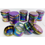 HX140KC-XC  PACK OF 12 44MM RAINBOW METAL TOBACCO GRINDER - Image 1