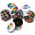 HXZP40-1ZC 40MM PACK OF 12 PRINTED METAL TOBACCO GRINDER - Image 1