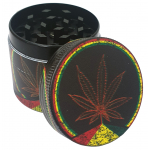 HXZP40-MY PACK OF 12 40MM PRINTED METAL TOBACCO GRINDER - Image 1