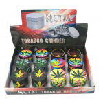 HXZP40-MY PACK OF 12 40MM PRINTED METAL TOBACCO GRINDER - Image 2