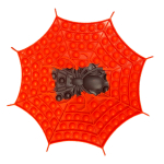30CM RED AND BLACK SPIDER WEB BUBBLE POPPING DE-STRESS TOY - Image 1