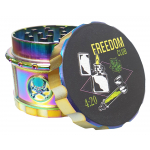 HX117-2 PACK OF 6 55MM METAL TOBACCO GRINDER - Image 1